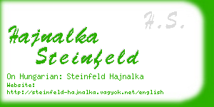 hajnalka steinfeld business card